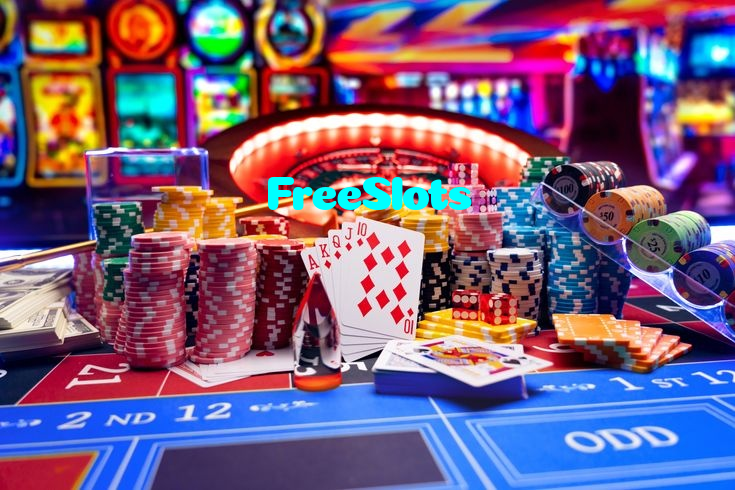 FreeSlots casino presented on mobile device in Pakistan with slots and live games